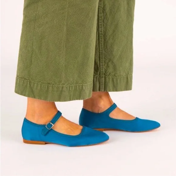 Caron Callahan Ellie Mary Jane Blue shoes 37.5 - Picture 1 of 9